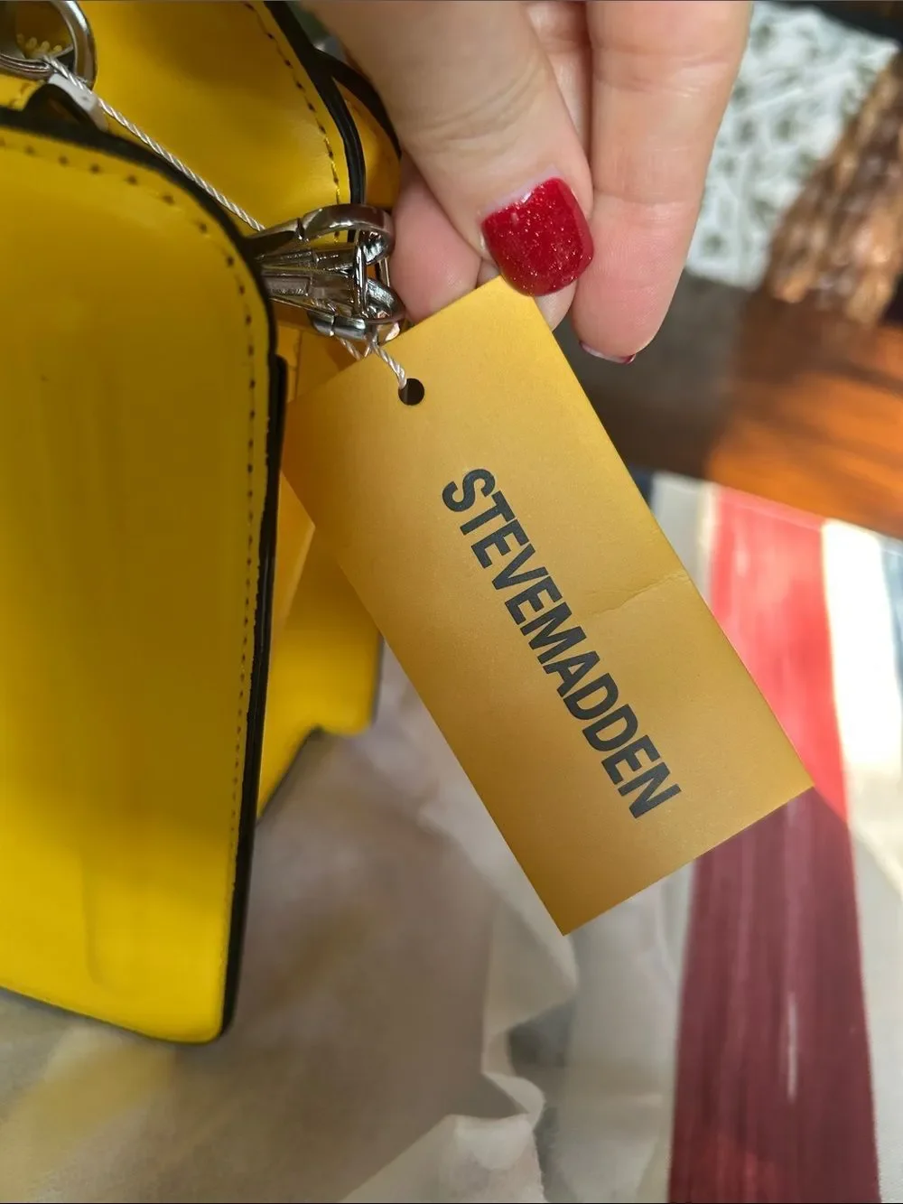 Steve Madden Bright Yellow Structured Satchel new tags on